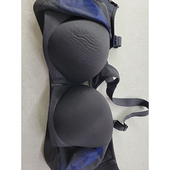 Victoria Secret VSX Zip Front Women's 32DD Sports Bra Racerback High Impact - Picture 5 of 10